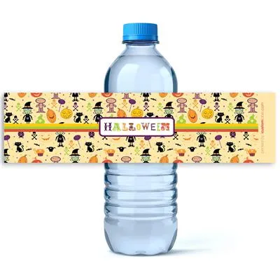 Kids Halloween Water Bottle Labels