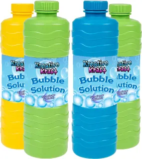 KreativeKraft 1L Bubble Solution - 4 PACK, Refill Bubble Solution