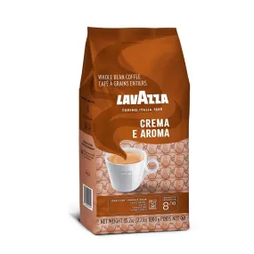 Lavazza Crema E Aroma Whole Bean Coffee Blend, Medium Roast, 1 kg Bag