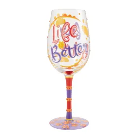 LIfe with Fur Babies Hand Painted Wine Glass