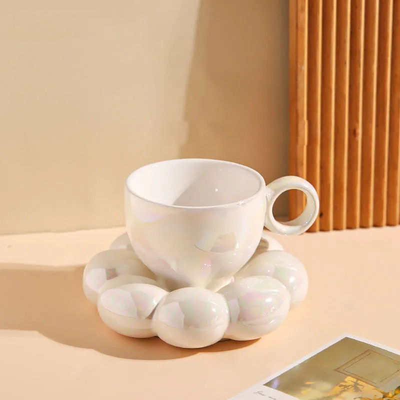 Love Me Flower Ceramic Cup & Saucer Set