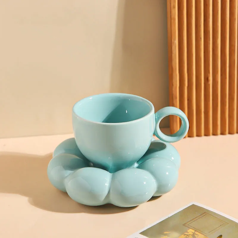 Love Me Flower Ceramic Cup & Saucer Set