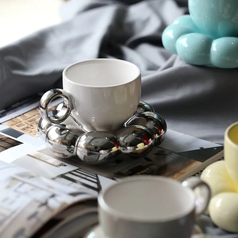 Love Me Flower Ceramic Cup & Saucer Set