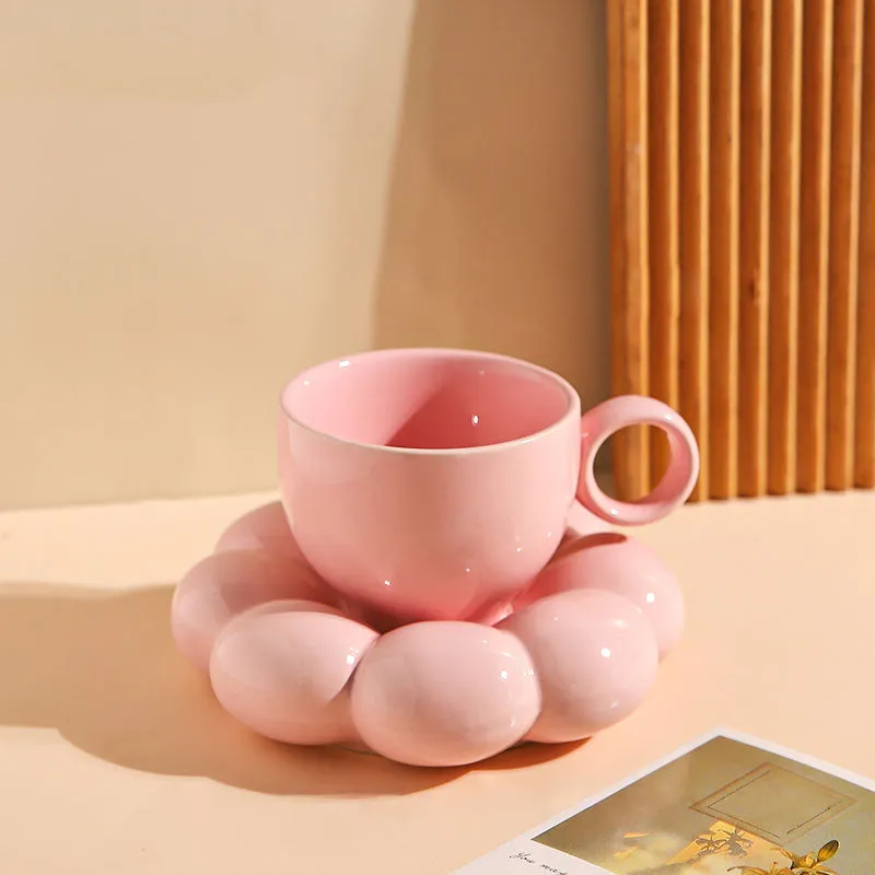 Love Me Flower Ceramic Cup & Saucer Set