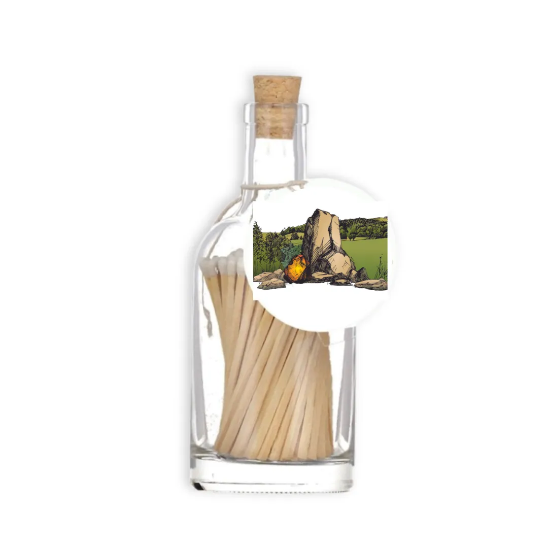 Luxury Match Bottle - Stonehenge Design