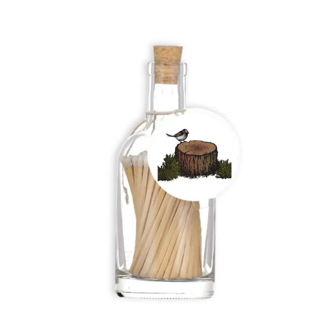 Luxury Match Bottle - Woodland Bird Design