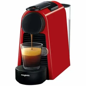 Magimix Nespresso Essenza Red with Aeroccino Milk Frother