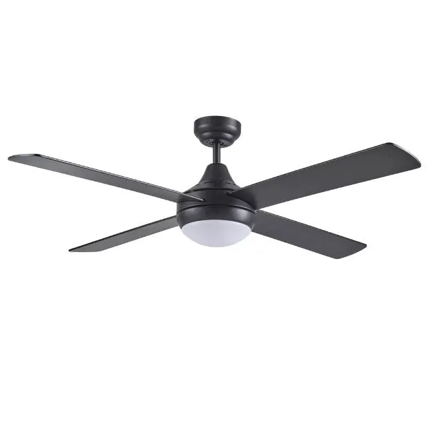 Martec Link 1220mm 4 Blade Ceiling Fan with 15w LED  Light Matt Black