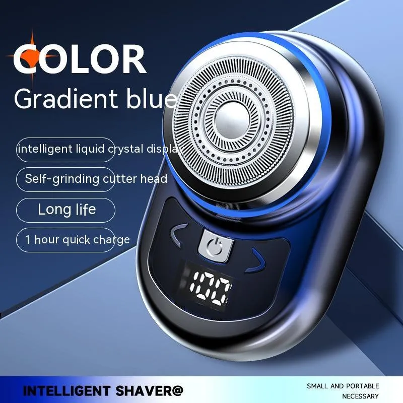 Mini Men's USB Electric Shaver with Battery Display