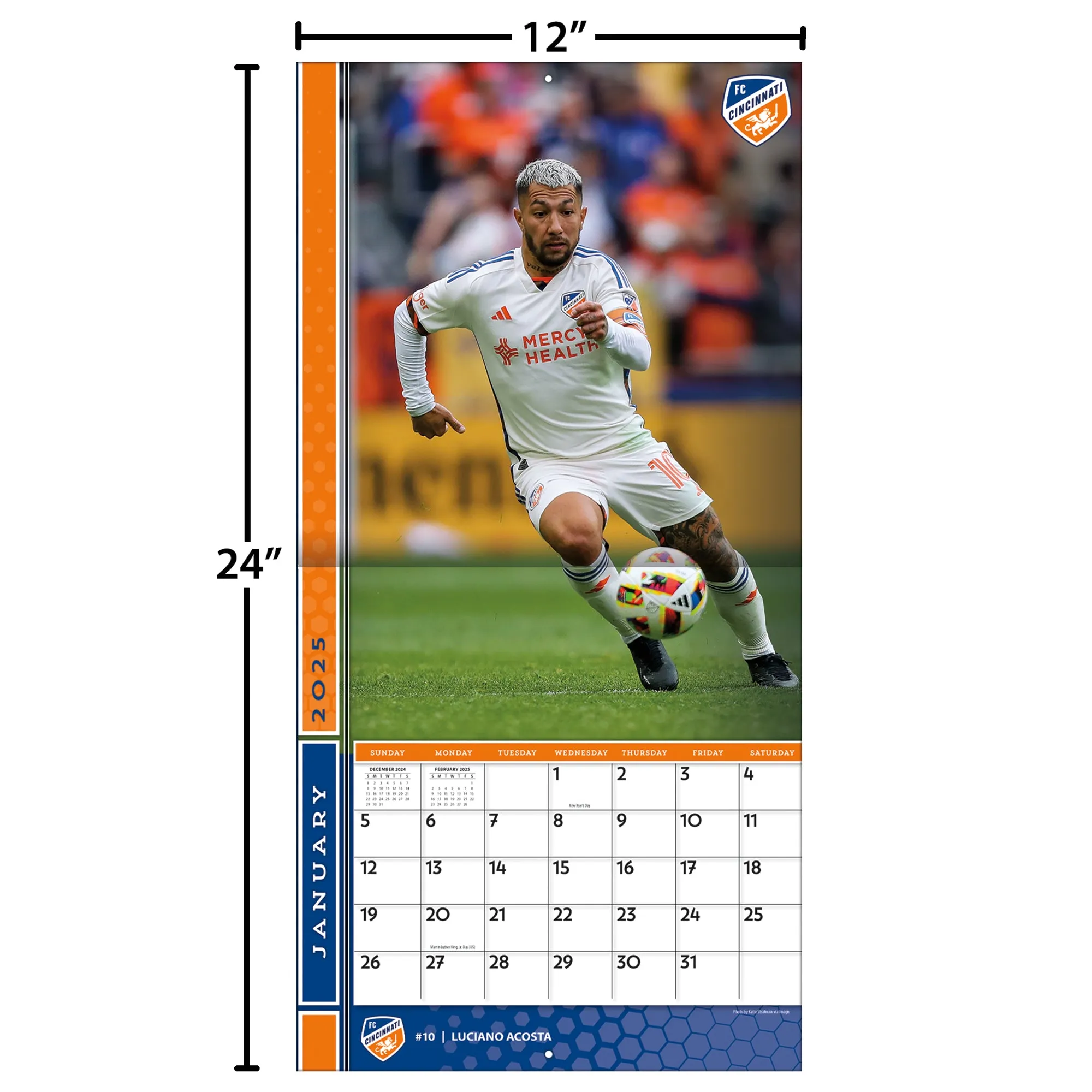 MLS Cincinnati Wall 2025 Calendar - Online Exclusive