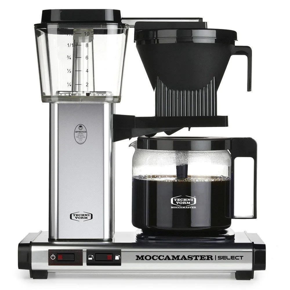 Moccamaster Kbg Select Polished Silver Fully-Auto Drip Coffee Maker 1.25 L