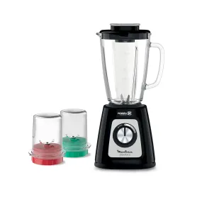 Moulinex 800W Blendforce Blender with Glass Jar & Grinder Black & Silver