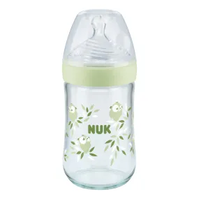 Nature Sense Glass Baby Bottle - 240ml - Green