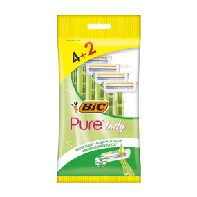 (NET) Bic Manual Shaver Pure Lady Razors 4   2 / 6 Pieces