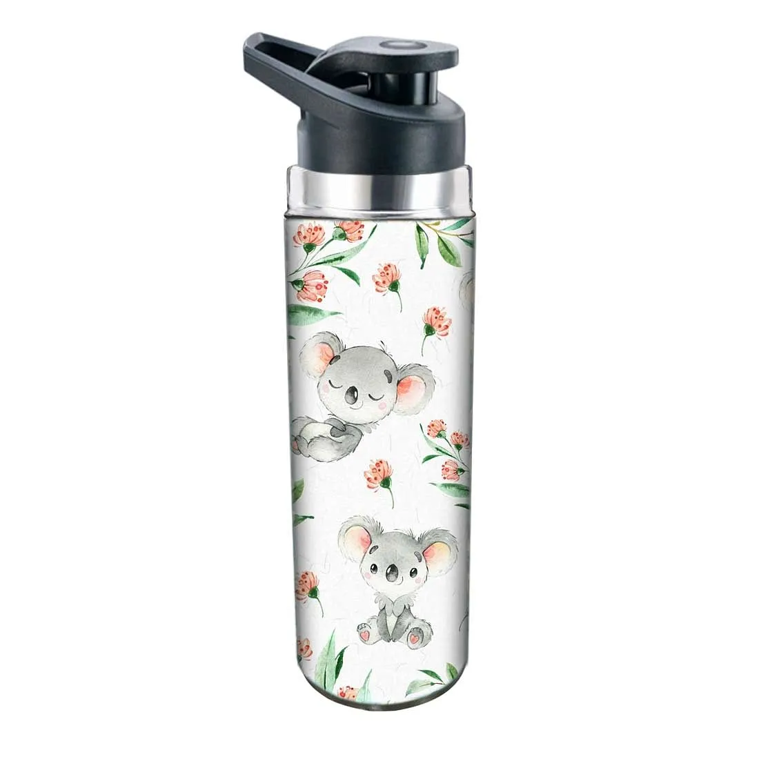 Nutcase Designer Stainless Steel Water Bottle with Waterproof matt Design Multicolor - 550 ML - Cute Koala