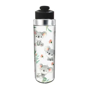 Nutcase Designer Stainless Steel Water Bottle with Waterproof matt Design Multicolor - 550 ML - Cute Koala