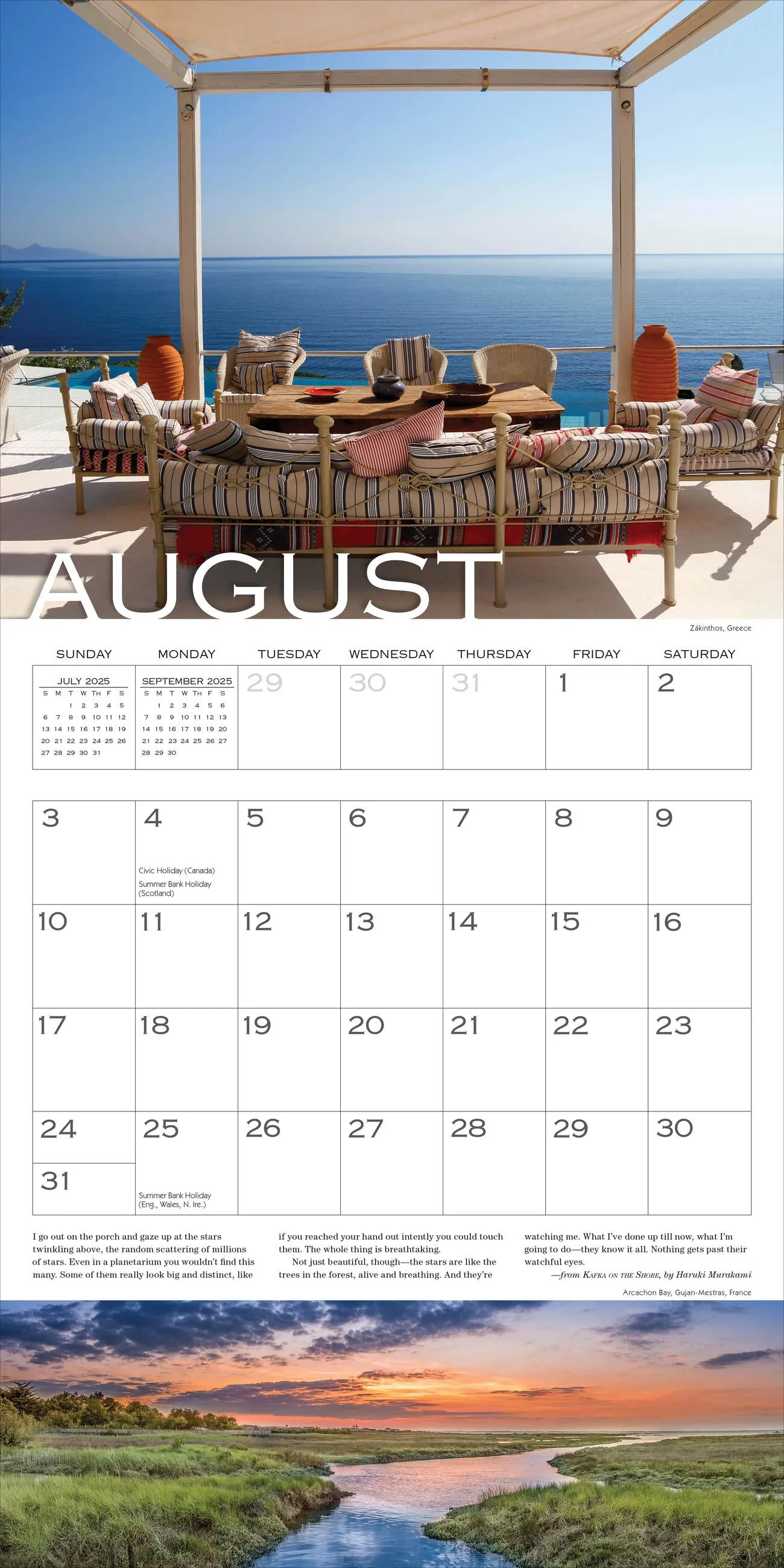 Out On The Porch 2025 Wall Calendar