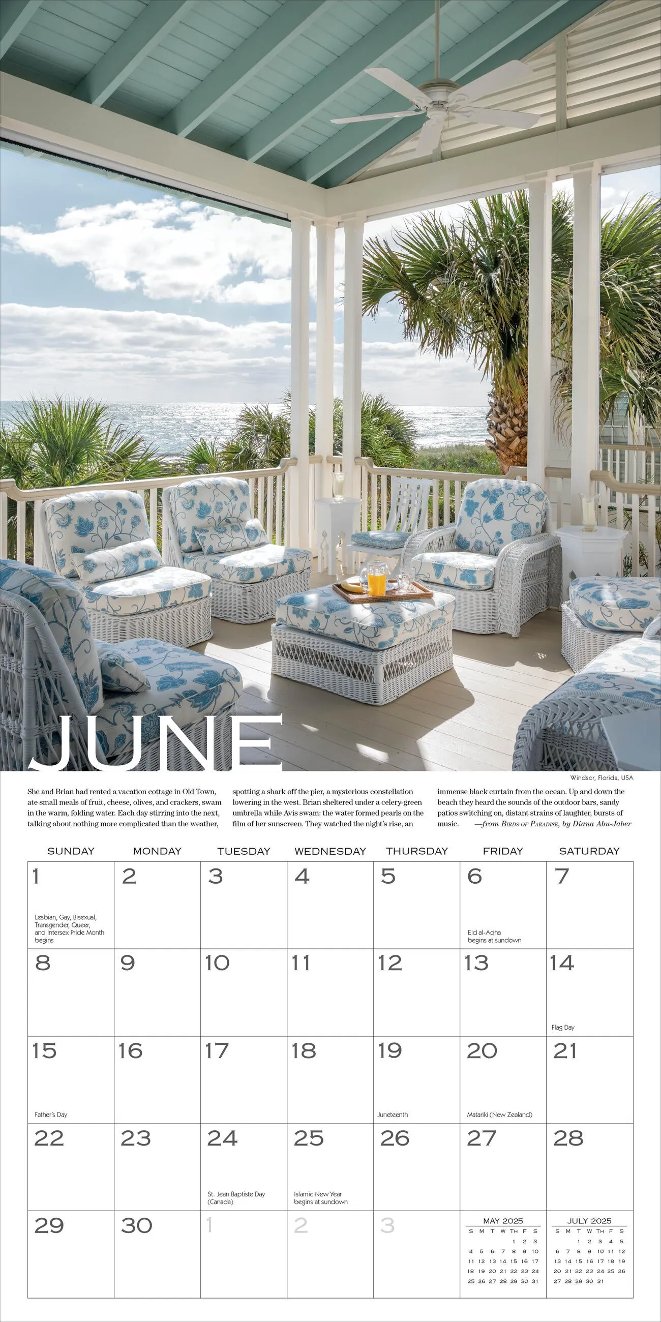 Out On The Porch 2025 Wall Calendar