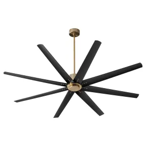 Oxygen FLEET 3-108-40 Ceiling Fan with Remote 72 Inch Eight Blade Fan - Aged Brass, Matte Black