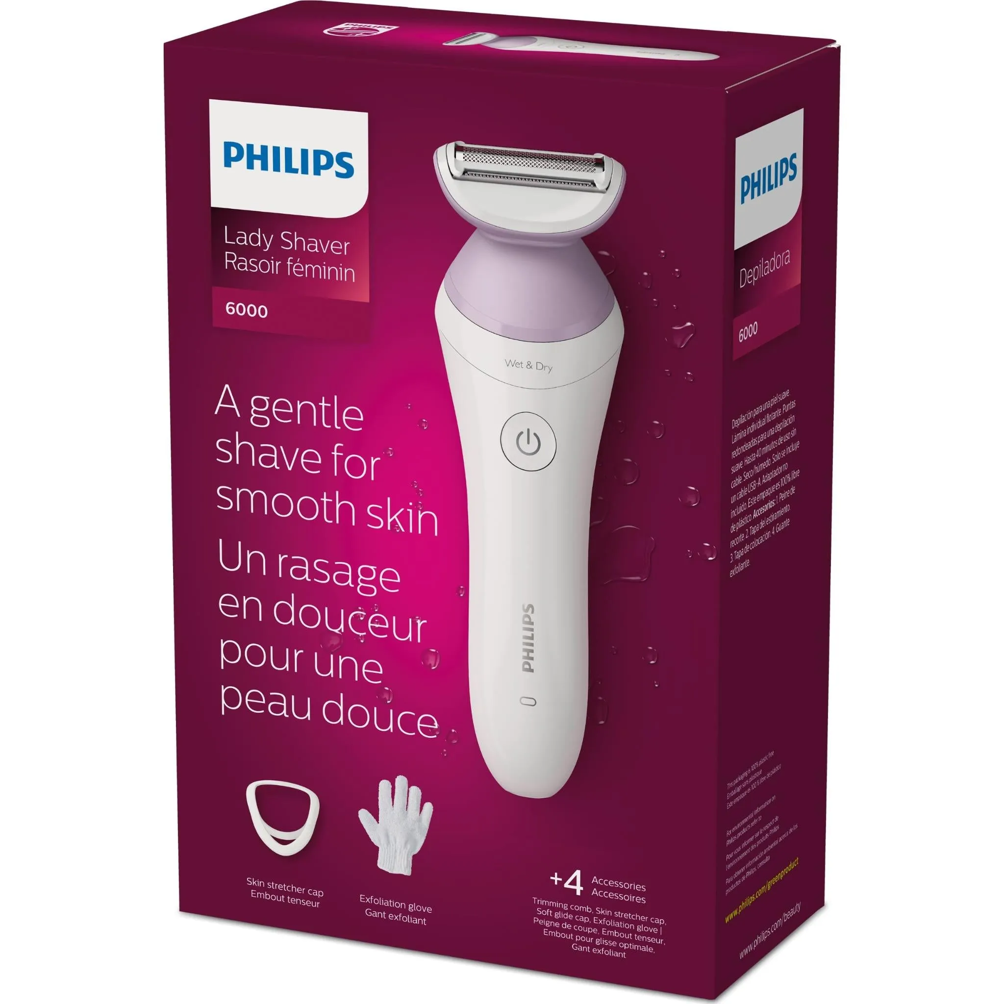 Philips Lady Shaver Series 6000 Wet & Dry Cordless Shaver