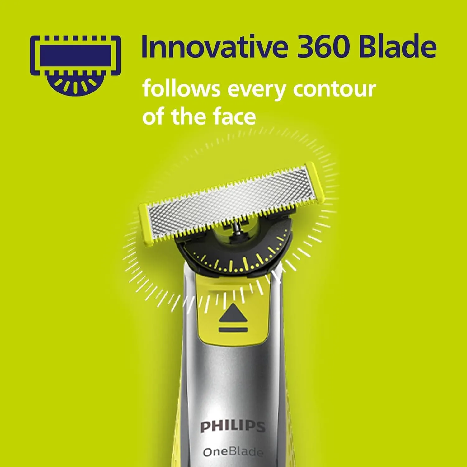 Philips OneBlade 360 Replacement Blades, for OneBlade Electric Shaver and Trimmer, with 5in1 Adjustable Comb, Durable Stainless Steel, Trim, Edge and Shave, 2 Pack, (Model QP420/60)