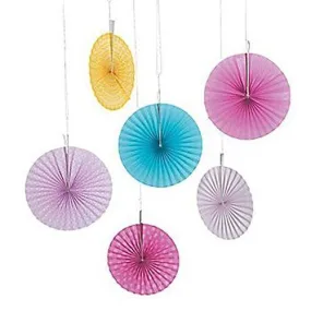 Pink Blue Yellow Hanging Fans