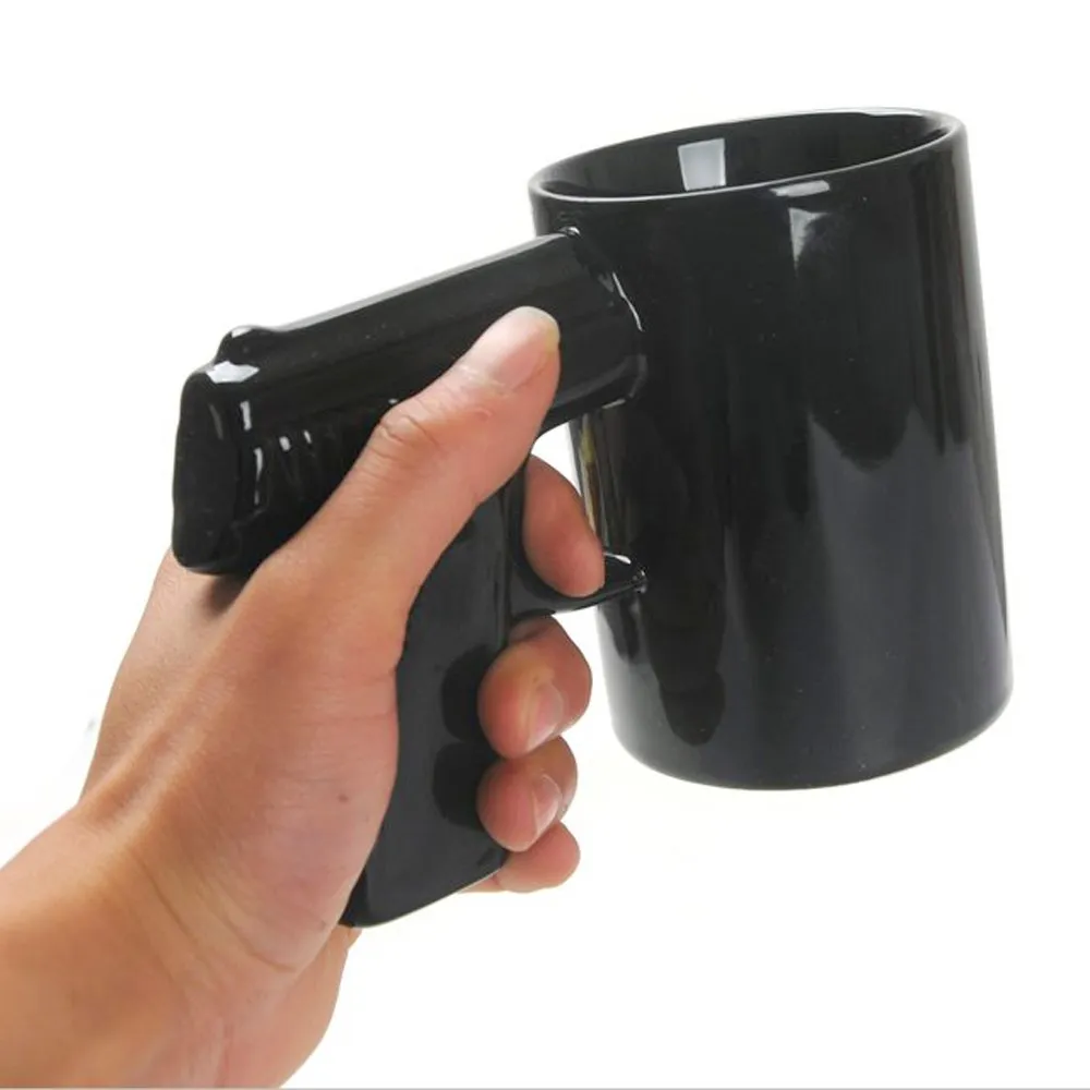 Pistol Grip Coffee Cups And Mugs Funny Gun Mug Milk Tea Cup Creative Office Ceramic Coffee Mug Drinkware