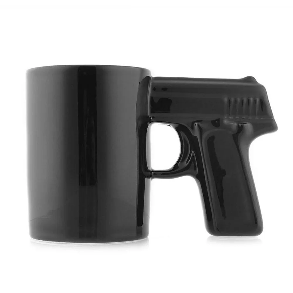 Pistol Grip Coffee Cups And Mugs Funny Gun Mug Milk Tea Cup Creative Office Ceramic Coffee Mug Drinkware