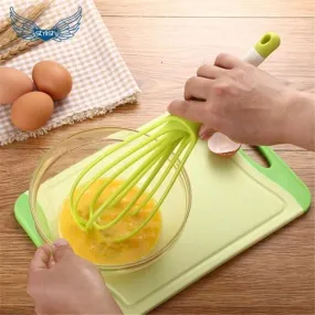 Plastic Flat Magic Master Balloon 2-in-1 Rotating Silicone Whisk, Egg & Cream Beater icing Hand Mixer Blender