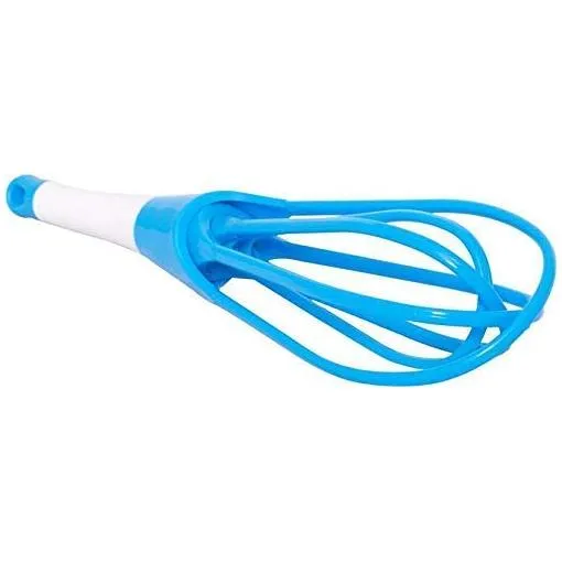 Plastic Flat Magic Master Balloon 2-in-1 Rotating Silicone Whisk, Egg & Cream Beater icing Hand Mixer Blender