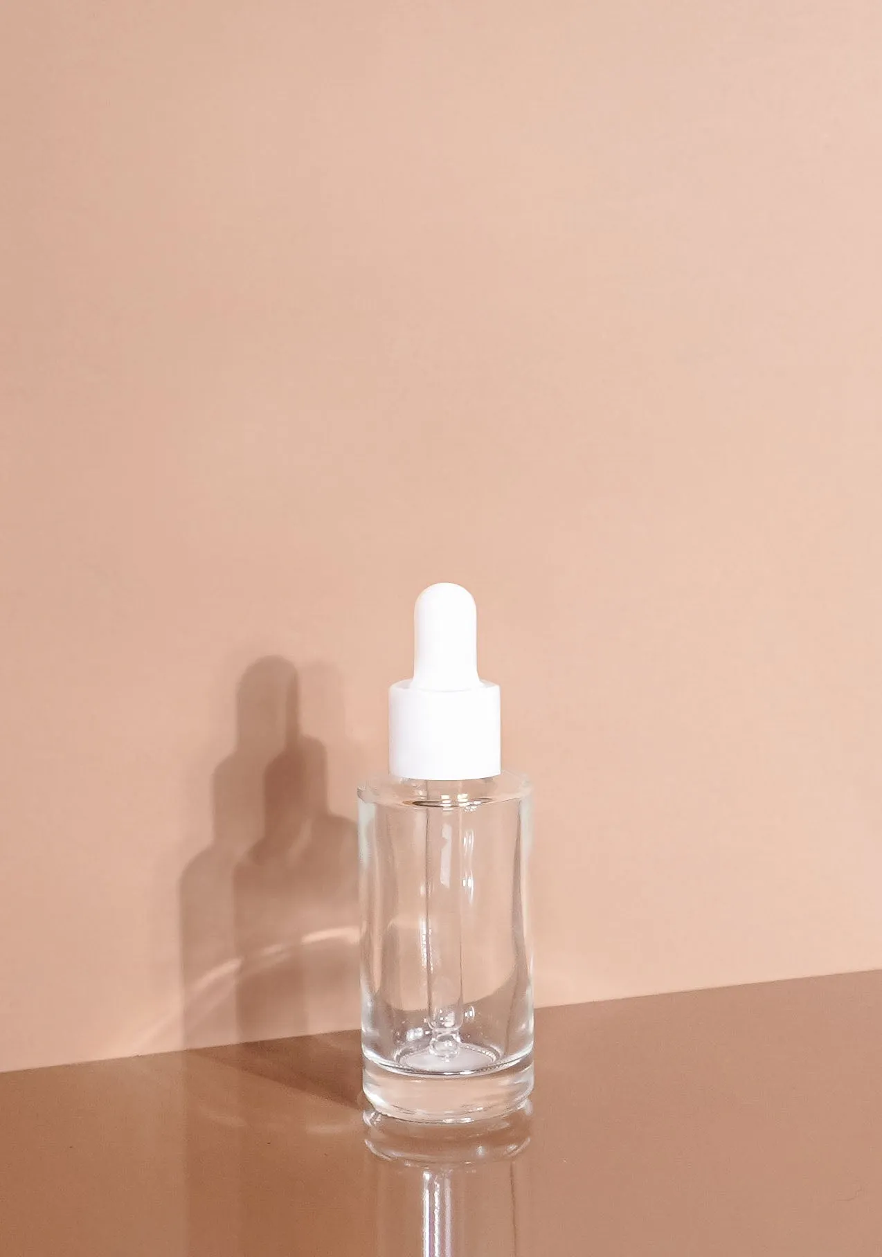 Princi Glass Bottle | Clear | White Rubber Dropper