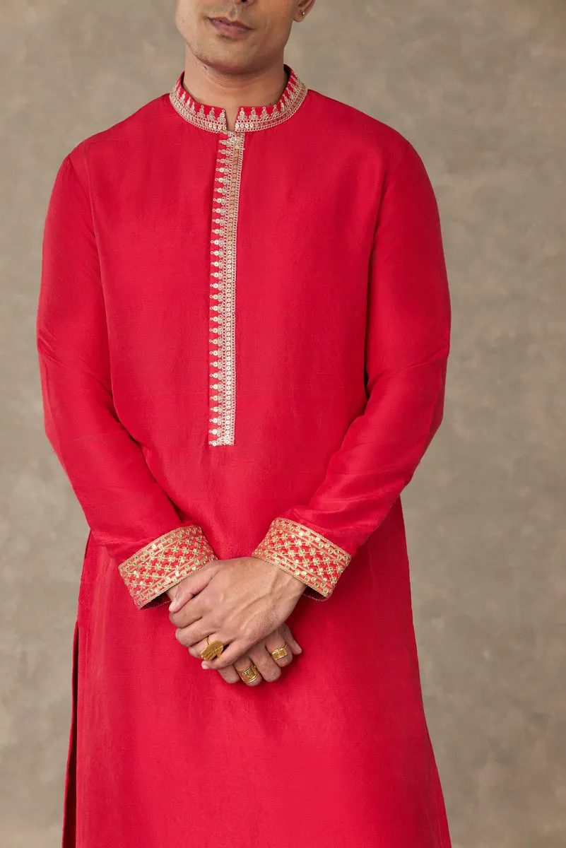 Red Anar Kurta