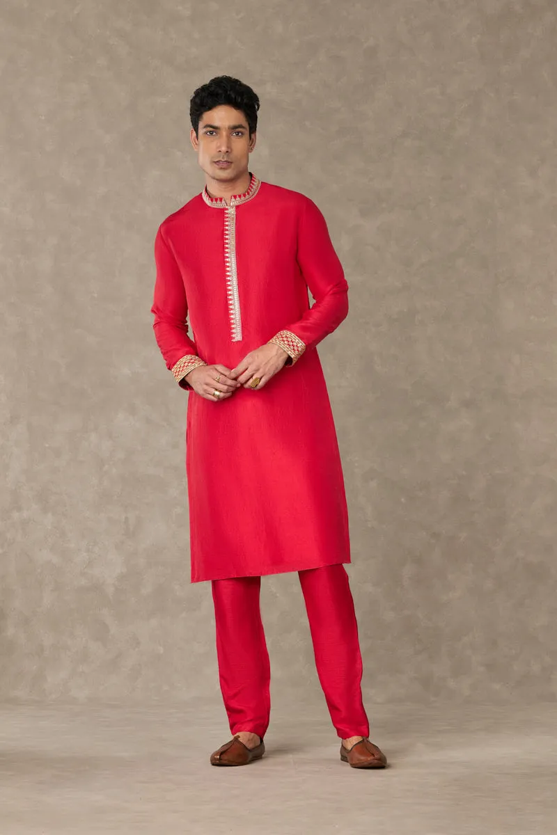 Red Anar Kurta