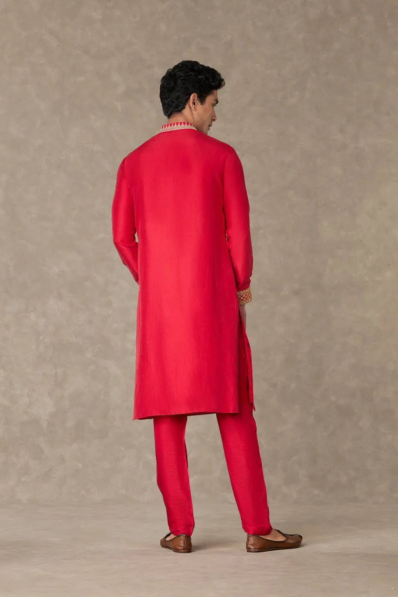 Red Anar Kurta