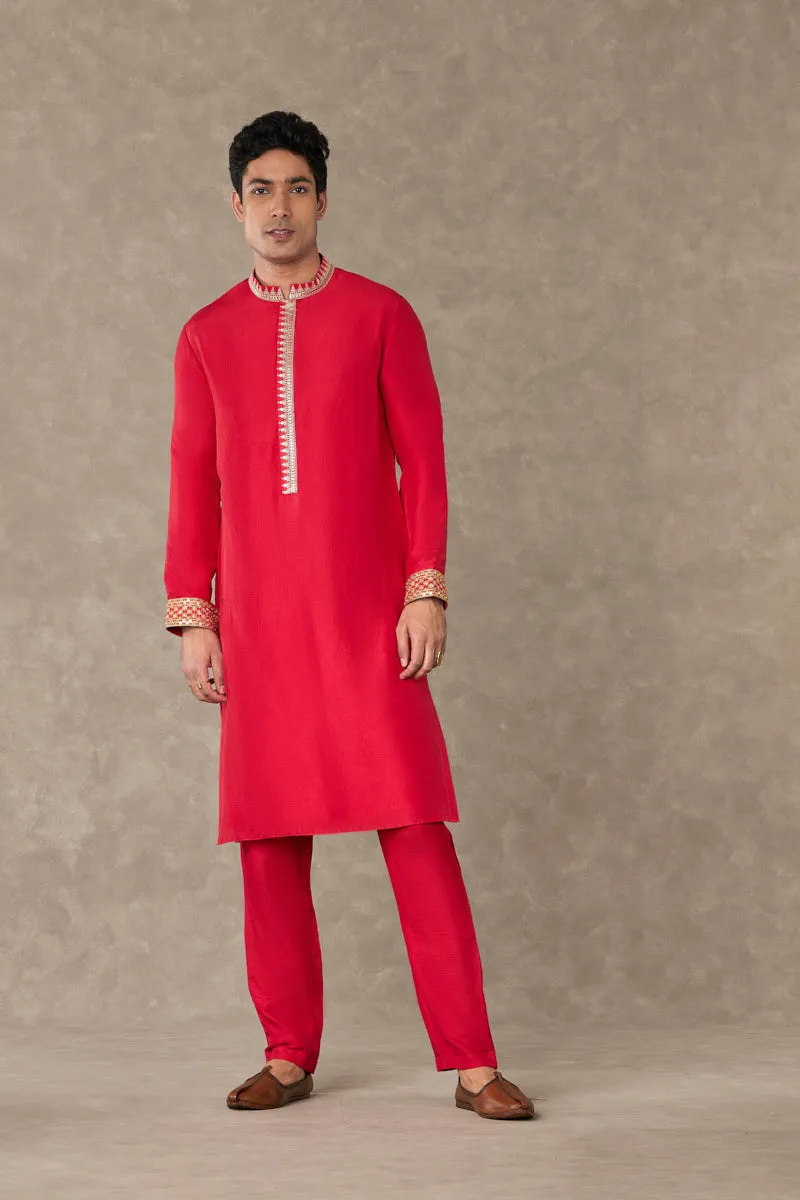 Red Anar Kurta