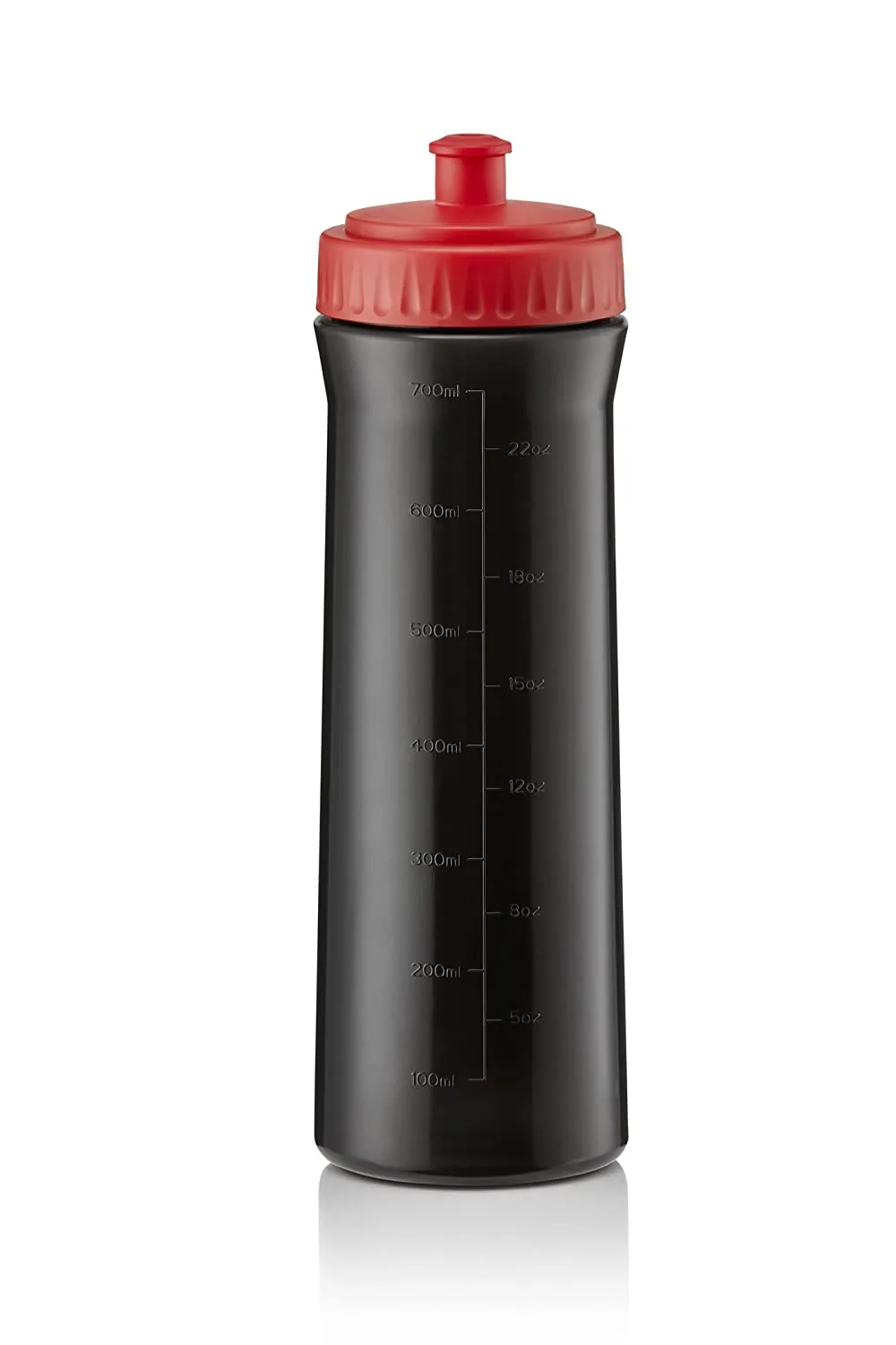 Reebok Water Bottle, Black/Red - 500 ML