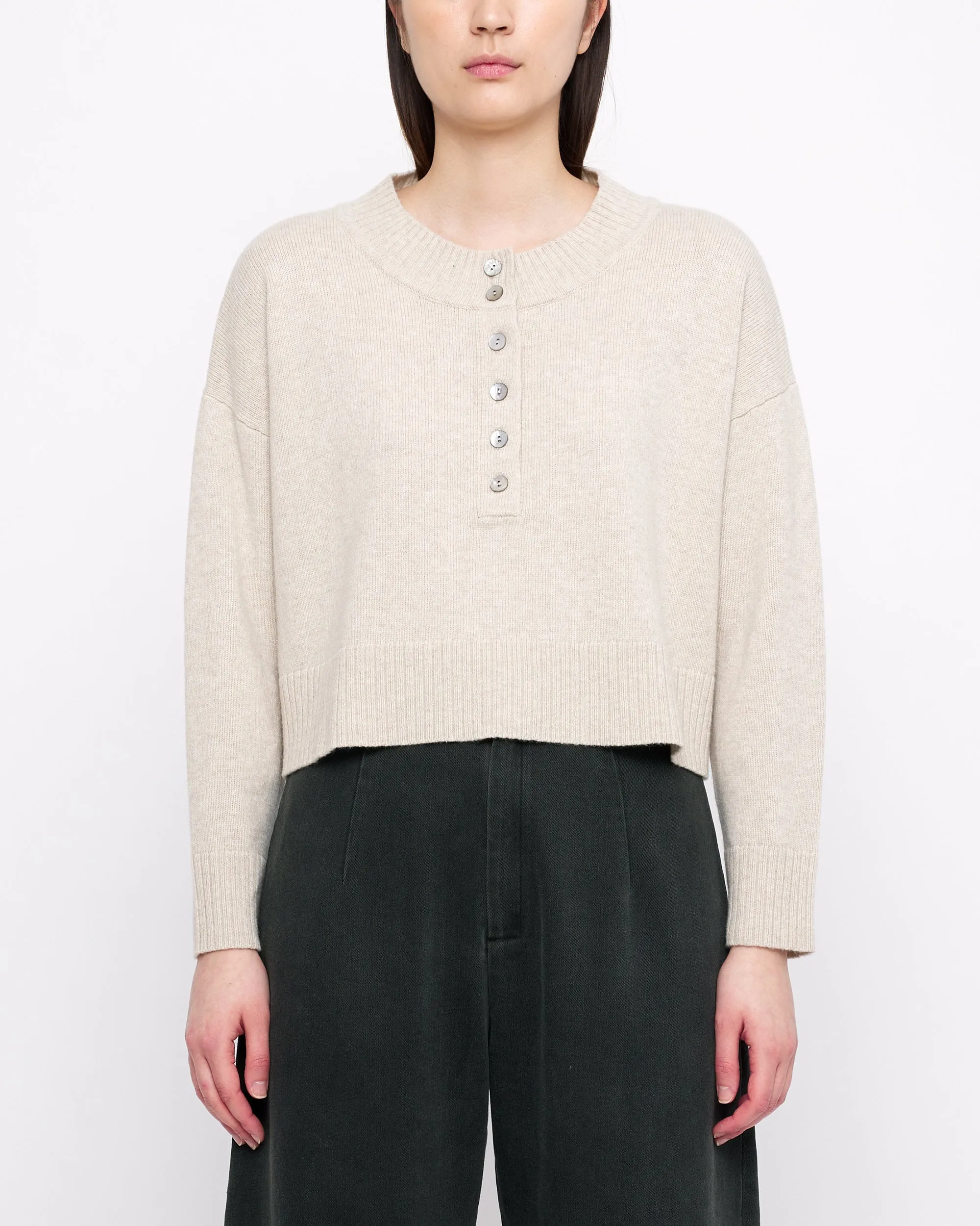 Relaxed Cropped Pull-Over - FW24 - Dove