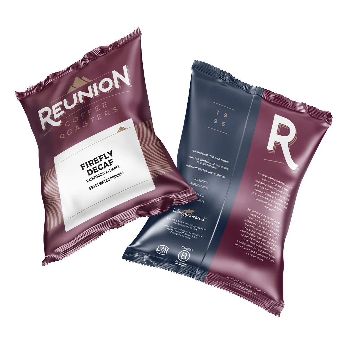 Reunion Coffee Roasters Firefly Decaf Coffee Fraction Packs, 24 x 2.5 oz