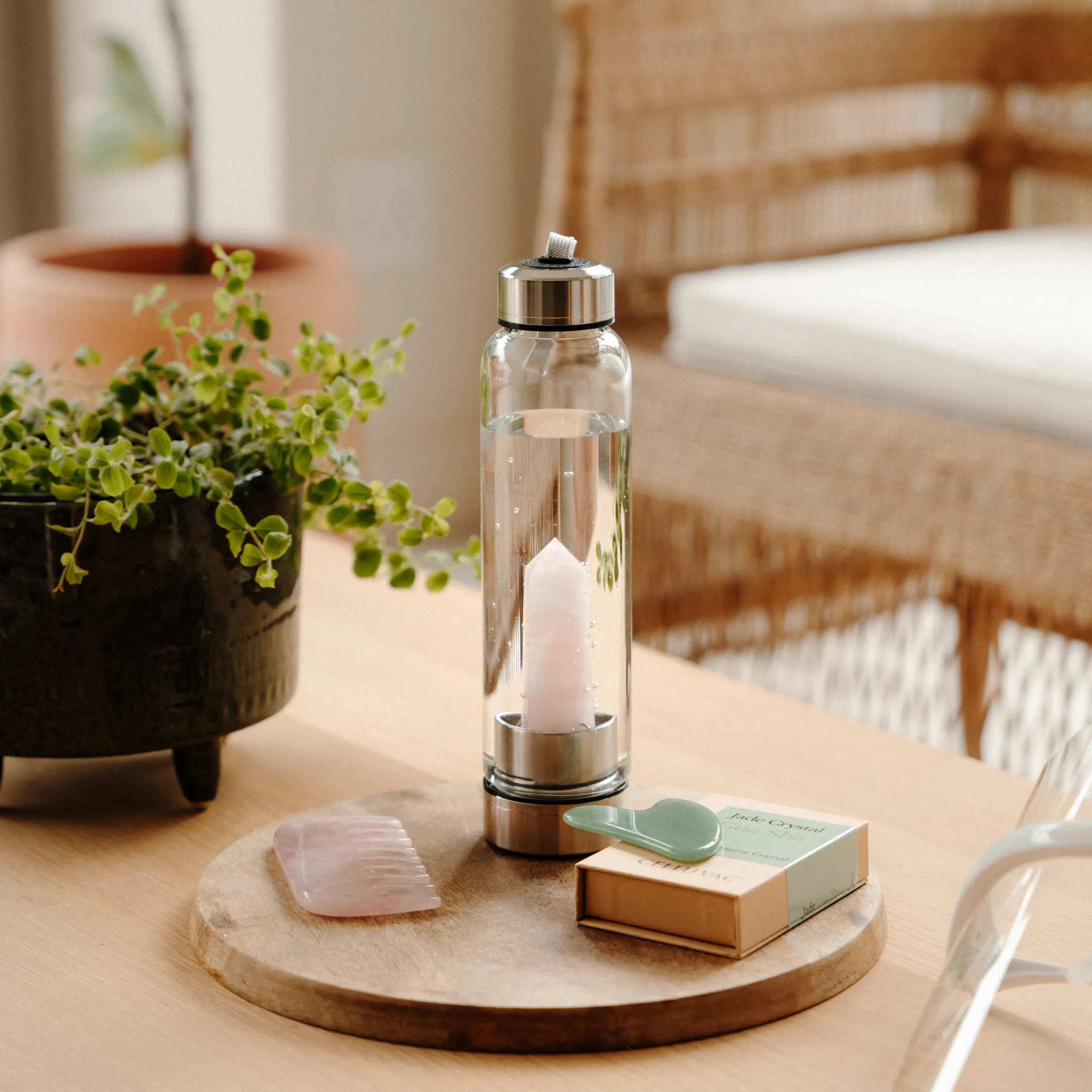 Rose Quartz Water Bottle