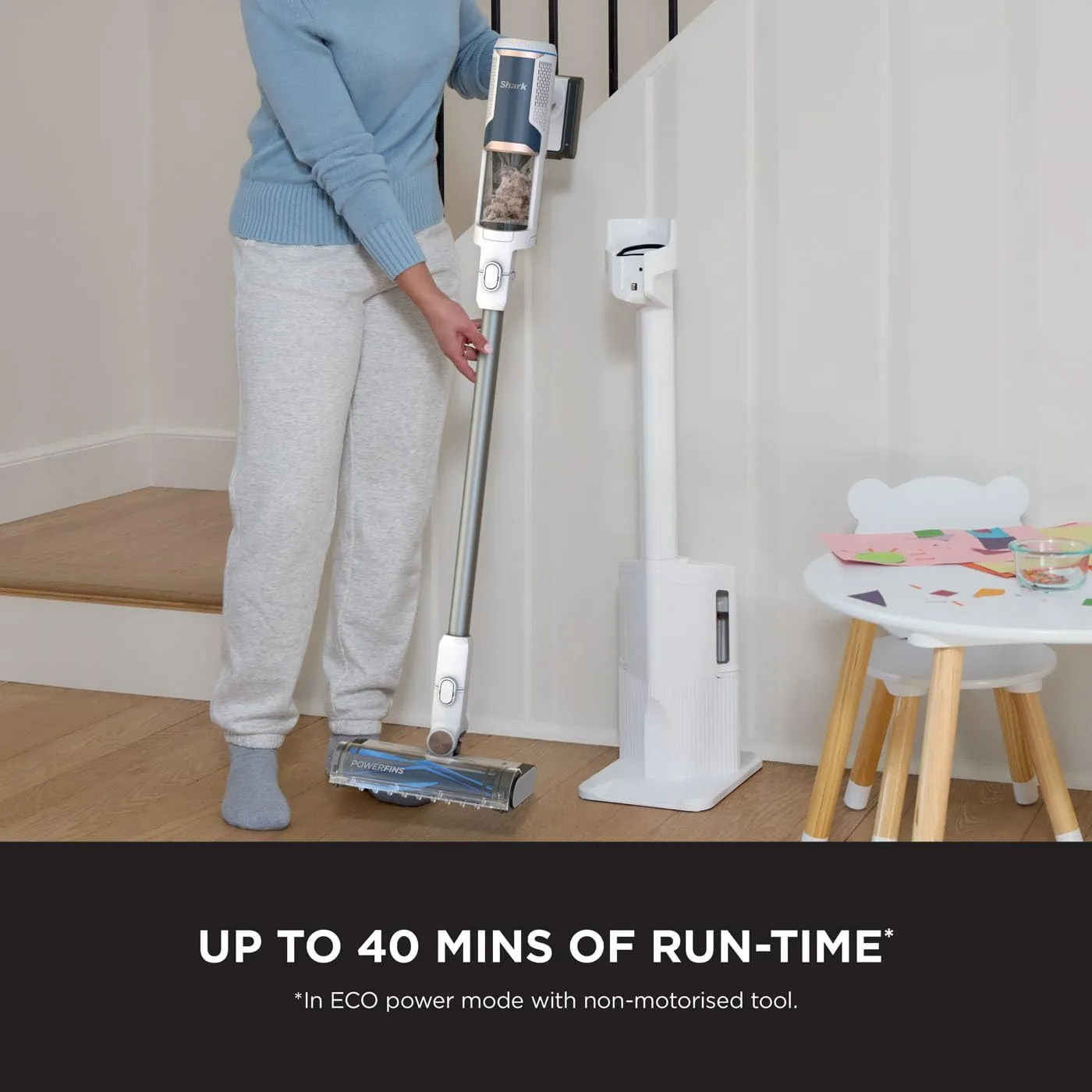 Shark BU3521UK Cordless Stick Vacuum Cleaner with Auto-Empty System White