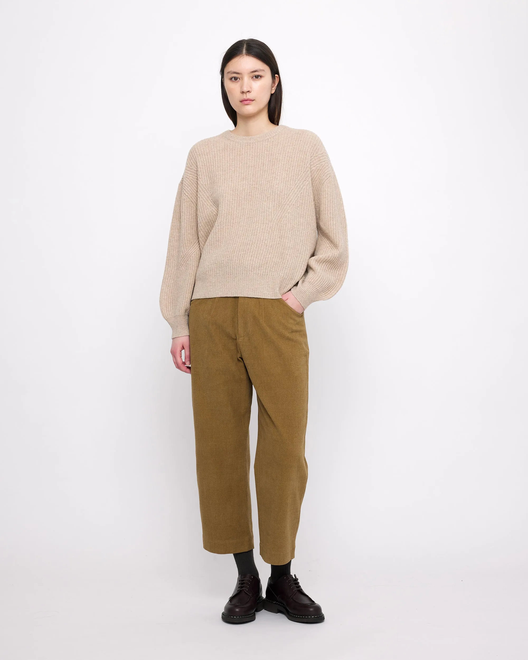 Signature Yak Poet Sweater - Almond