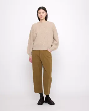 Signature Yak Poet Sweater - Almond