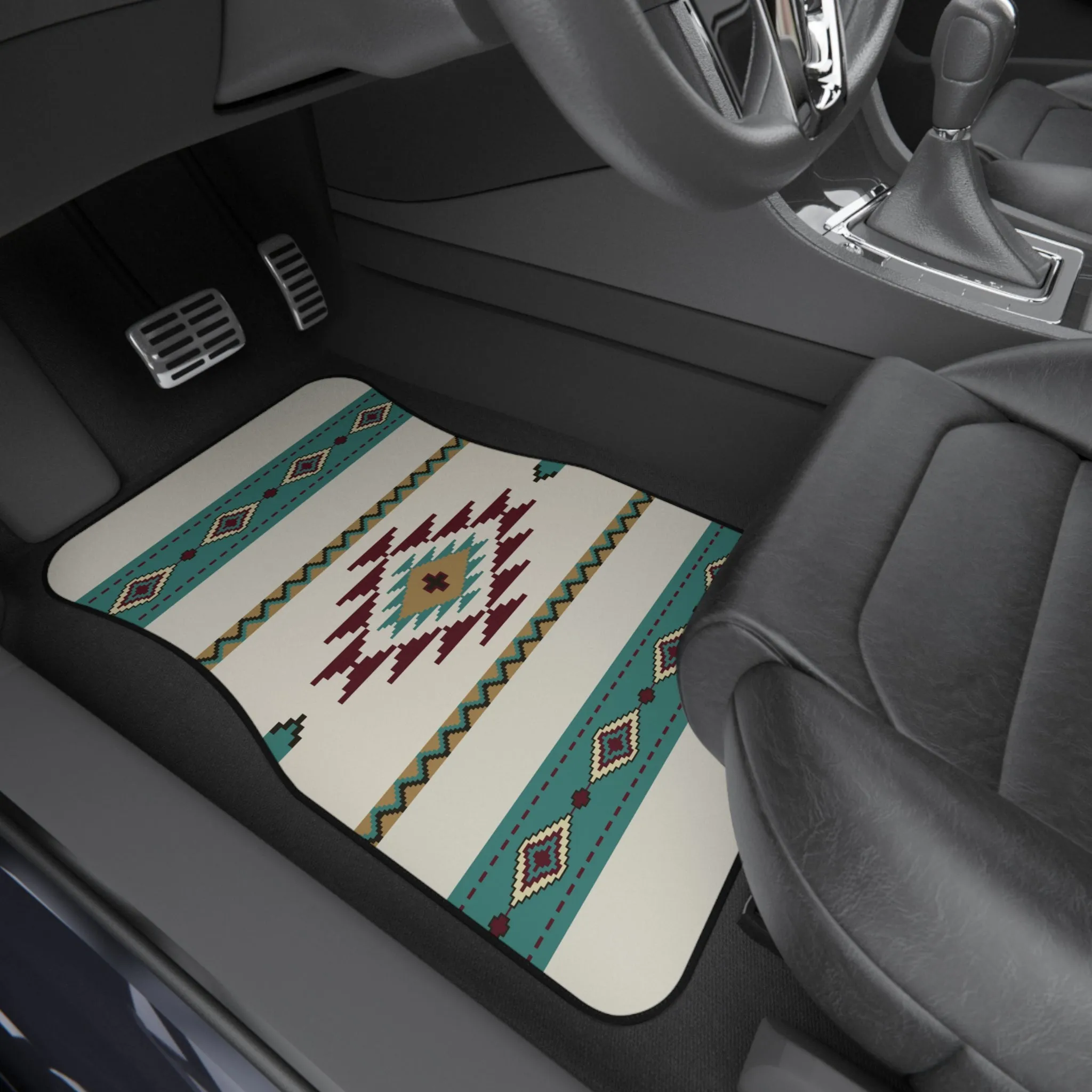 Southwestern Car Mats for SUV or Car Desert Dreamscape Print Aztec Car Mats