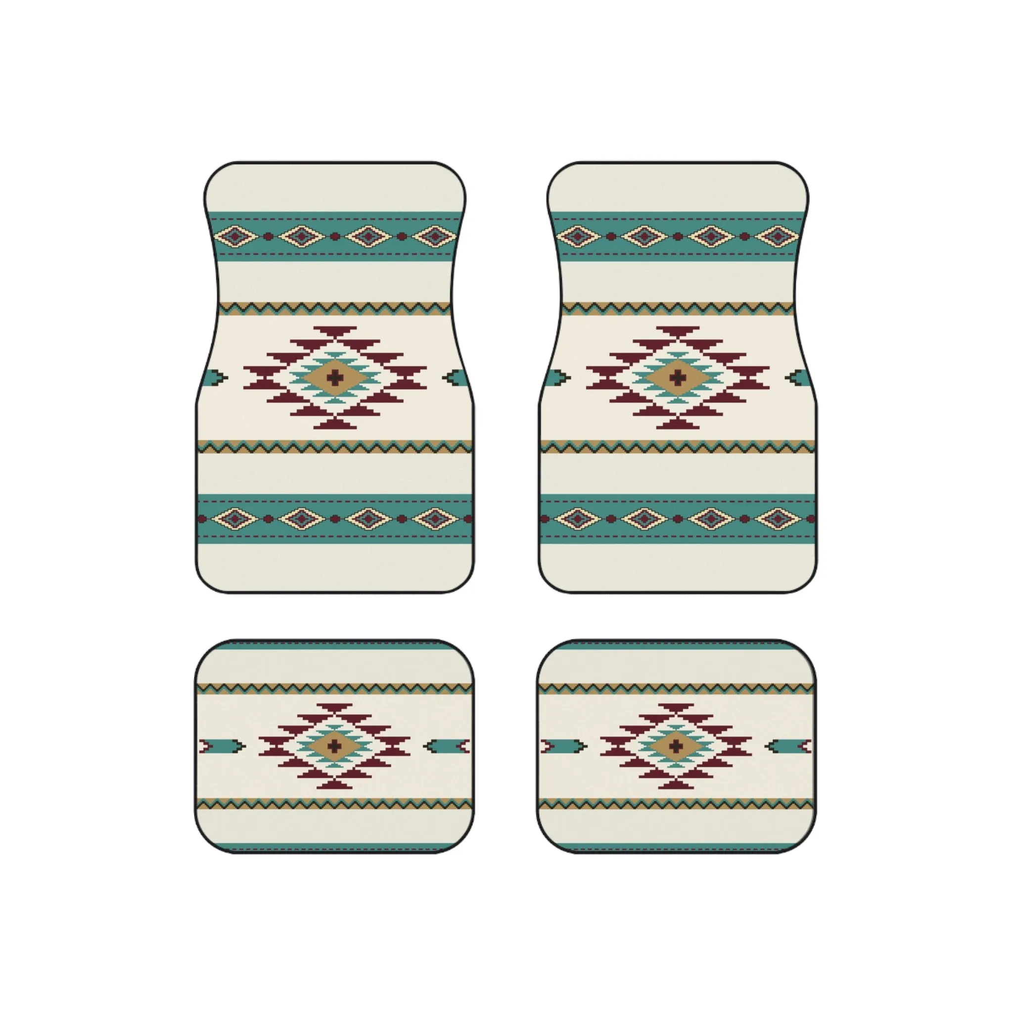 Southwestern Car Mats for SUV or Car Desert Dreamscape Print Aztec Car Mats