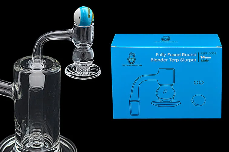 Space King Fully Fused Round Blender Terp Slurper (Light Blue)