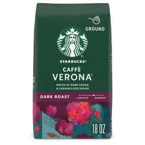 Starbucks Arabica Beans Caffè Verona, Dark Roast, Ground Coffee, 18 oz