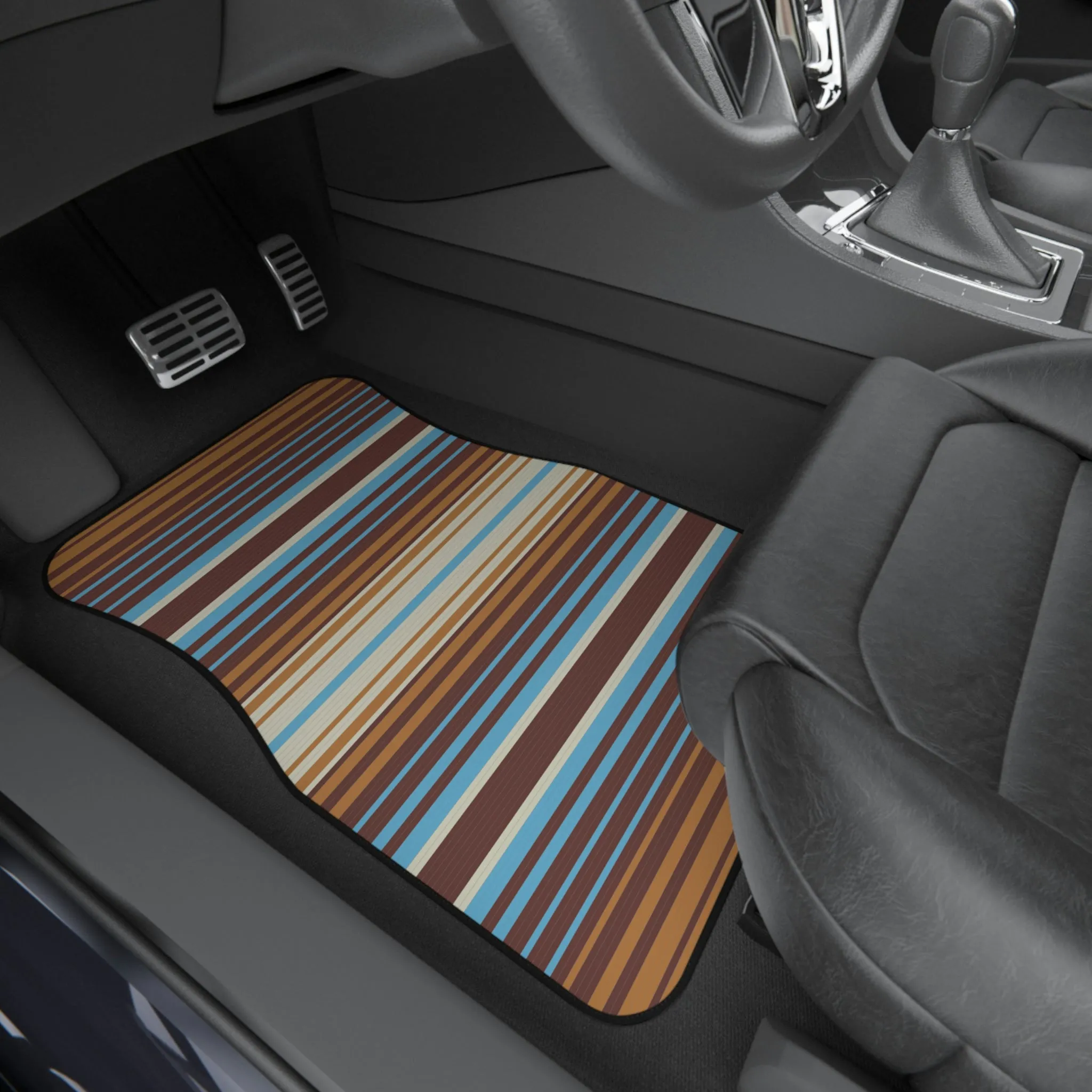 Striped Sedona Sand Mats for Car Floor Mats Set of 4 Mats for Car Boho Non Slip Car Mats