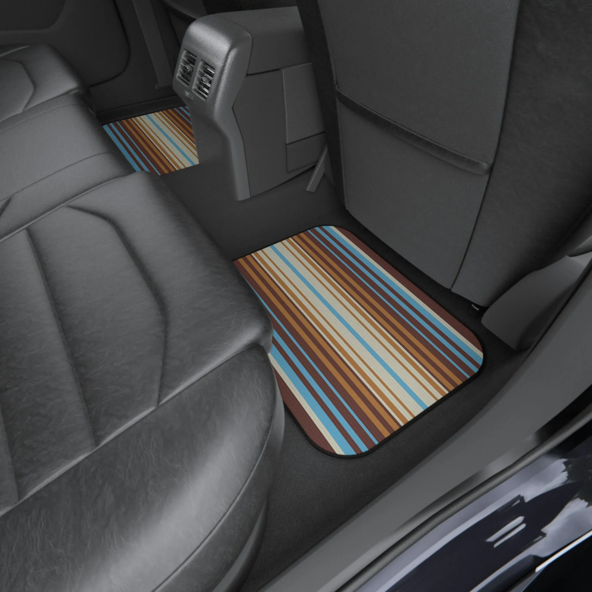 Striped Sedona Sand Mats for Car Floor Mats Set of 4 Mats for Car Boho Non Slip Car Mats