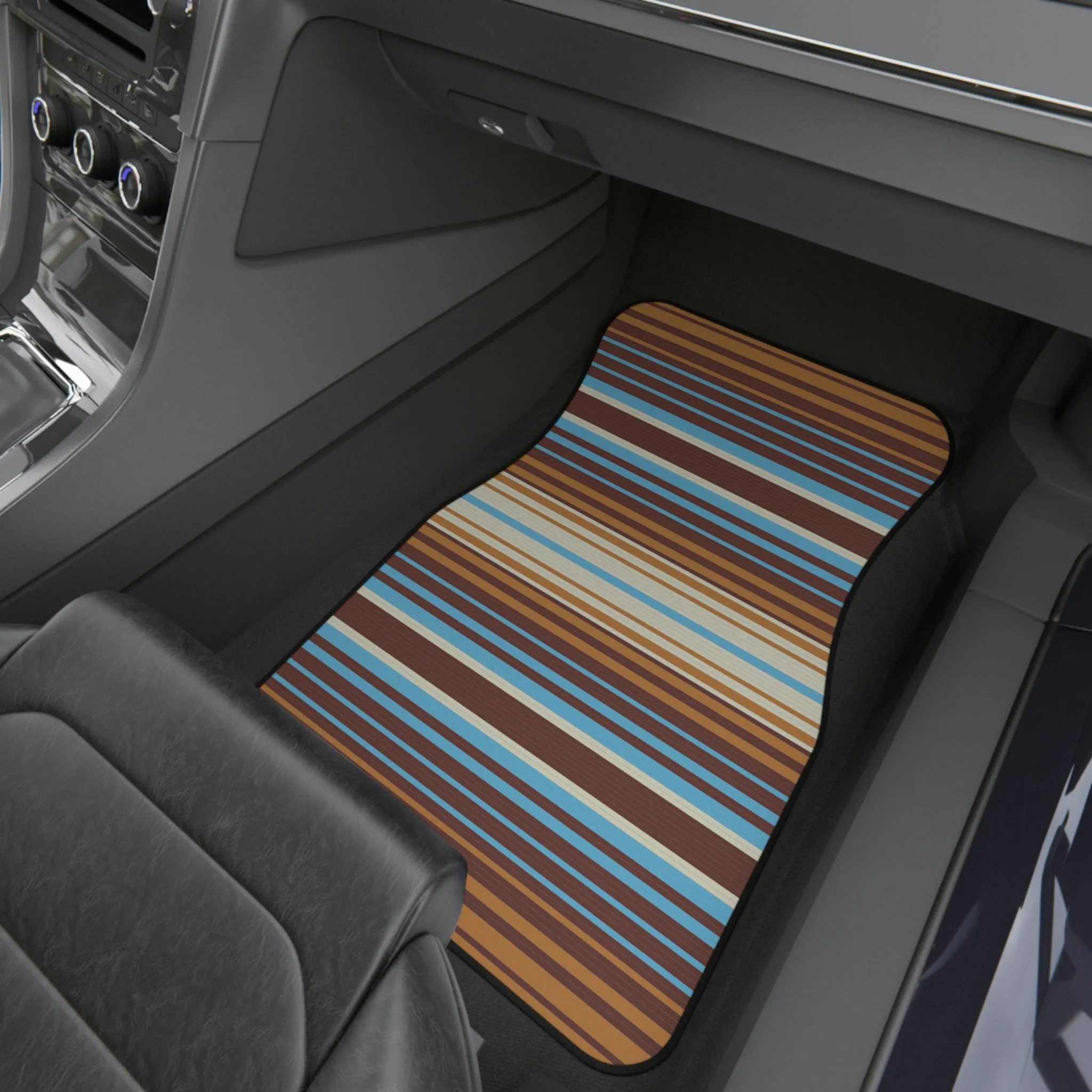 Striped Sedona Sand Mats for Car Floor Mats Set of 4 Mats for Car Boho Non Slip Car Mats