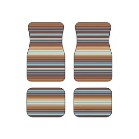 Striped Sedona Sand Mats for Car Floor Mats Set of 4 Mats for Car Boho Non Slip Car Mats